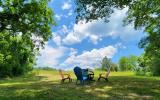 Framed sky view from the Glamping tent at the bottom of the property